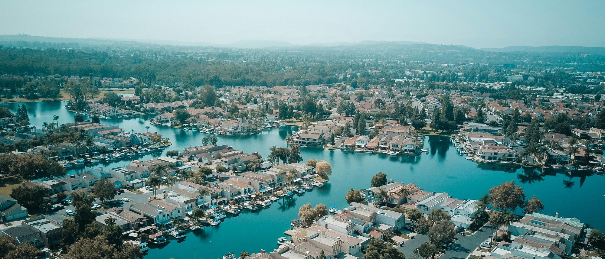 Aerial view of a Ventura County community